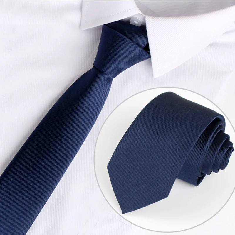 E-005 Hi-Tie, сплошной, 6 см, тонкий галстук для мужчин, Шелковый, черный, тканый, красный галстук, мужской галстук, вечерние, свадебные, Узкий Тонкий галстук на шею - Цвет: E-005