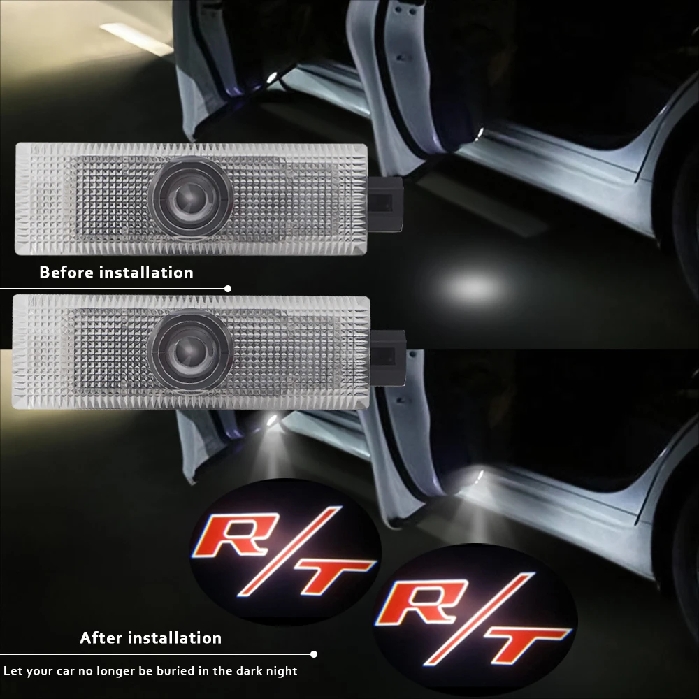 2 шт. светильник для проектора с логотипом для Dodge Ram 1500 Joury caliber Durango Caravan caliber charger Challenger SRT R/T Cat Автомобильный Дверной светильник