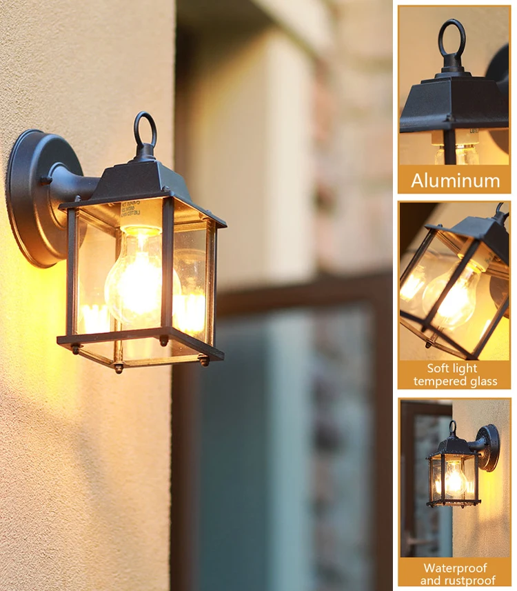 Lampada da Parete Esterno,Industriale Impermeabile IP45 Applique da Parete Illuminazione Di Esterni con Paralume Smalto Nero Antica Lanterna da giardino per Portico Balcone Giardino Veranda Garage,B Lampada da Parete Esterno,Industriale Impermeabile IP45 Applique da Parete Illuminazione Di Esterni con Paralume Smalto Nero Antica Lanterna da giardino per Portico Balcone Giardino Veranda Garage,B