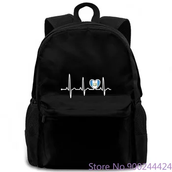 

Guatemala Country Flag Heartbeat Pride Male Designing women men backpack laptop travel school adult student