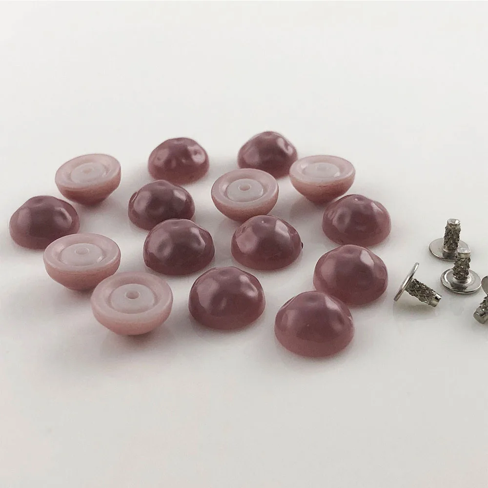 Light Purple Йоранио 8 мм круглые акриловые заклепки, накладные заклепки, уникальные красочные заклепки, быстрые заклепки, шпильки, сделай сам, для изготовления кожаных изделий - Цвет: Light Purple