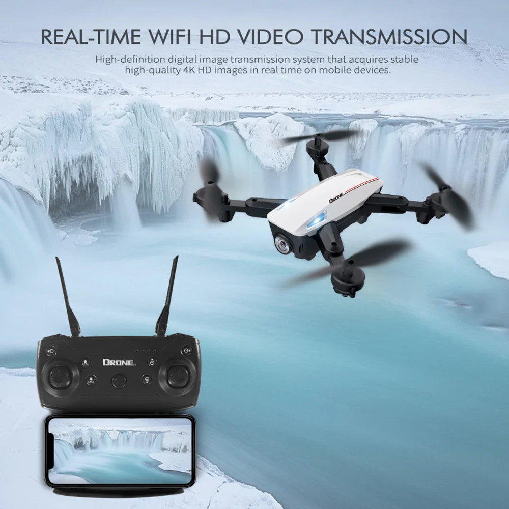 RS537 Радиоуправляемый квадрокоптер Дроны с 4K камерами WiFi складные дроны Двойные камеры оптический Летающий вертолет дроны