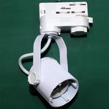 4 шт. светодиодный светильник E27 рельс прожекторы лампа светодиодный s передвигаемый светильник точечные светильники Лампа для магазина магазин Шоурум Регулируемая 3 фазы