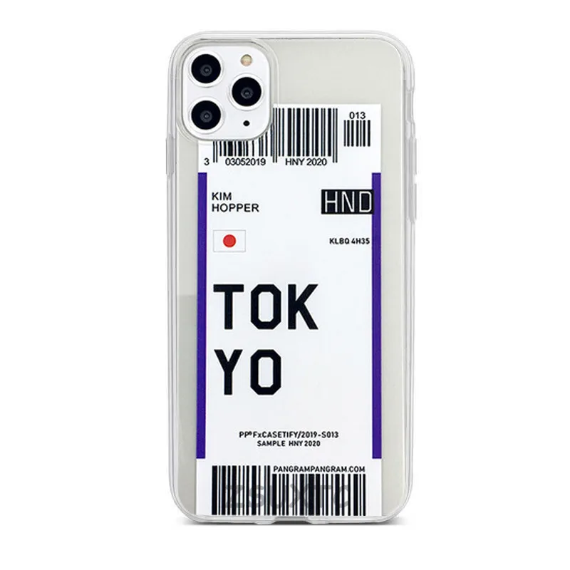 5202 Ins дорожная этикетка страна чехол для телефона для iPhone 11Pro Max 7 8 6 6s Plus X XR XS Max летный билет письмо Мягкая силиконовая задняя крышка - Цвет: 5202
