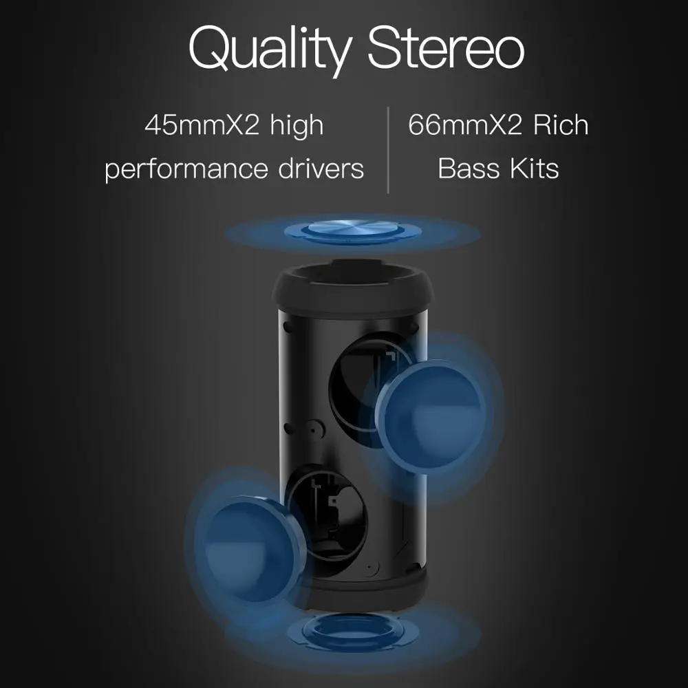Водонепроницаемый портативный Bluetooth динамик ткань Беспроводная колонка открытый сабвуфер Поддержка TF карты AUX FM аудио магнитофон музыкальный центр