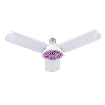 

E27 Three Leaf LED Foldable Mosquito Killer Lamp Multi-function Light Super Bright For Indoor Home Bedroom Ceiling Light
