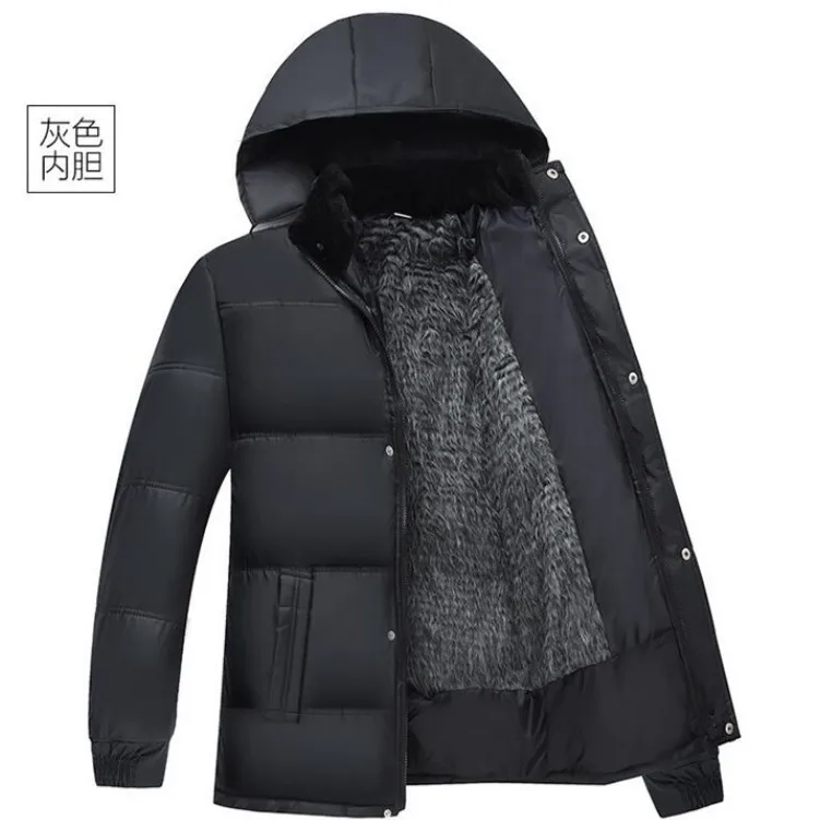 Одежда для косплея, на зиму для женщин среднего возраста одежда Daddy большой Размеры мужская одежда Повседневное средней длины с начесом и Теплая стеганая хлопковая куртка с хлопковой подкладкой