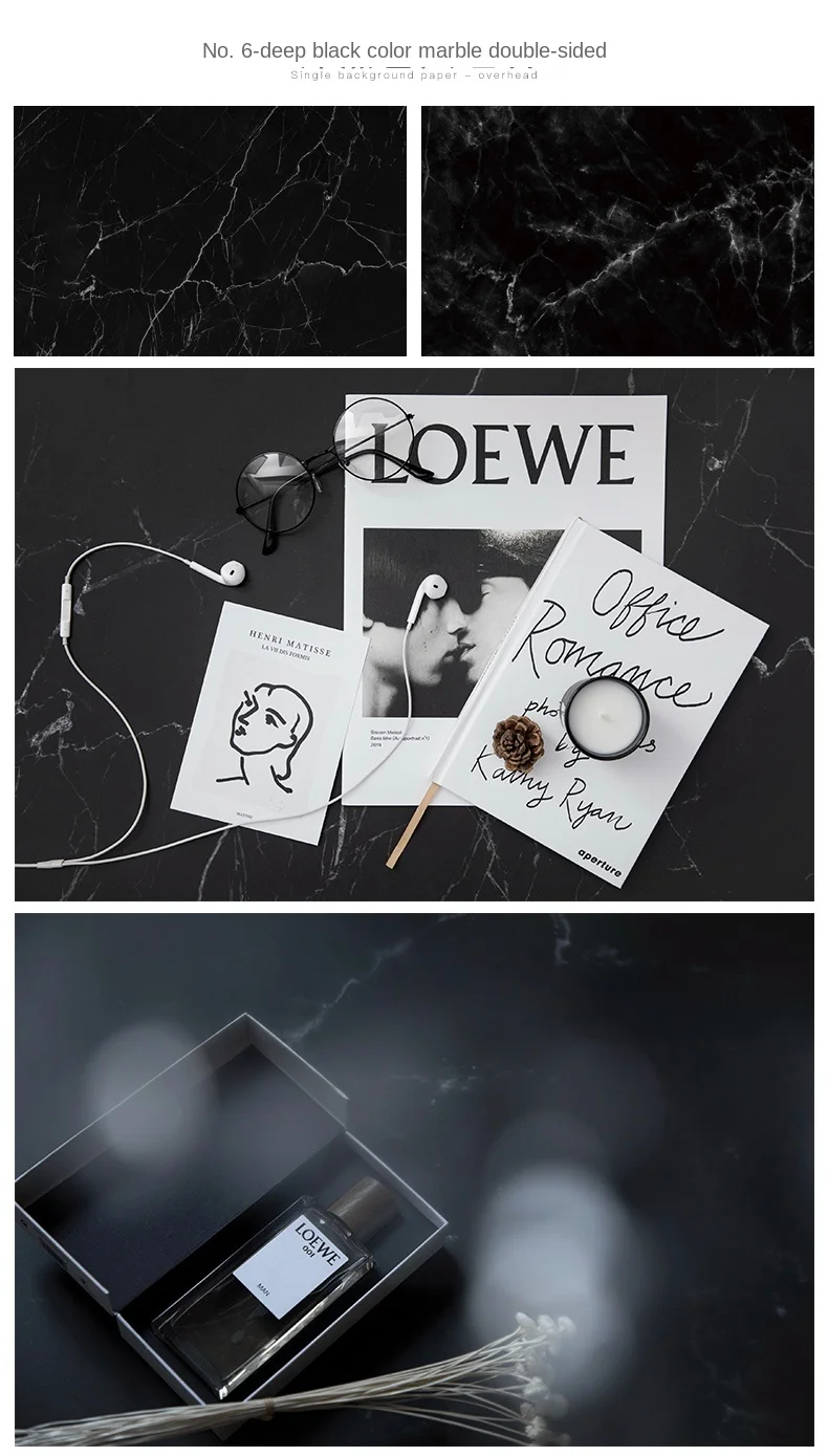 57*87cm Photography Backdrops Marble Wood Grain 2 Sided Waterproof Backgroud Cosmetics Photo Background for Studio Photo