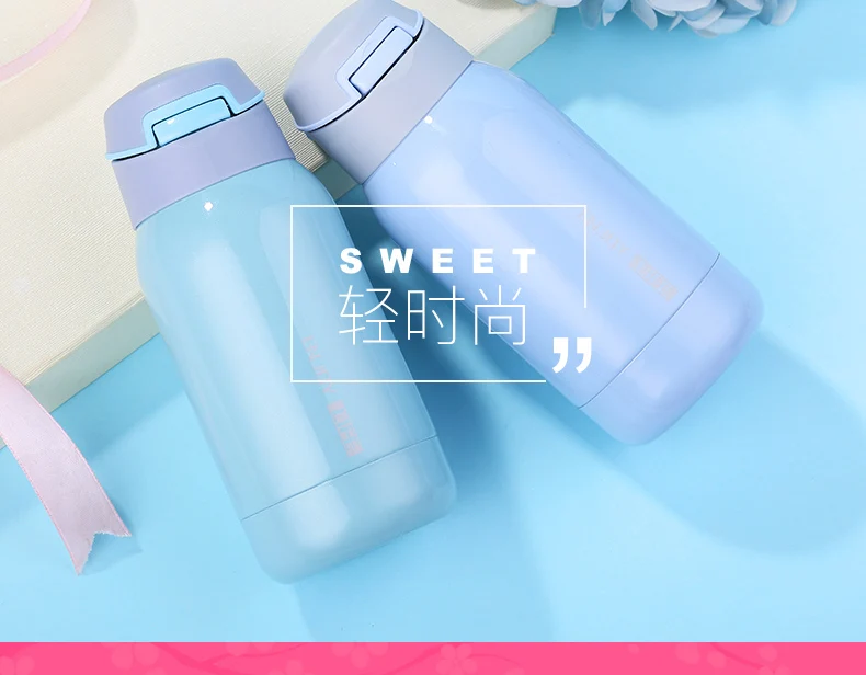 Pupils Vacuum Flask with Straws, Adults, Pregnant Womens Cups, Large-capacity Drinking Straws, Cups, Children Go Out and Carry