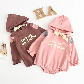 

2020 High Quality Korean Baby Girl Clothes Long Sleeve Cotton Hoodies Toddler Baby Rommper Ropa De Bebe Newborn Overall