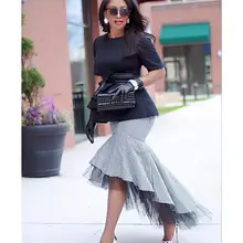 HHDMV Летняя женская уличная ветрозащитная юбка кружевная индивидуальная клетчатая юбка в пол длинная юбка LSD8286