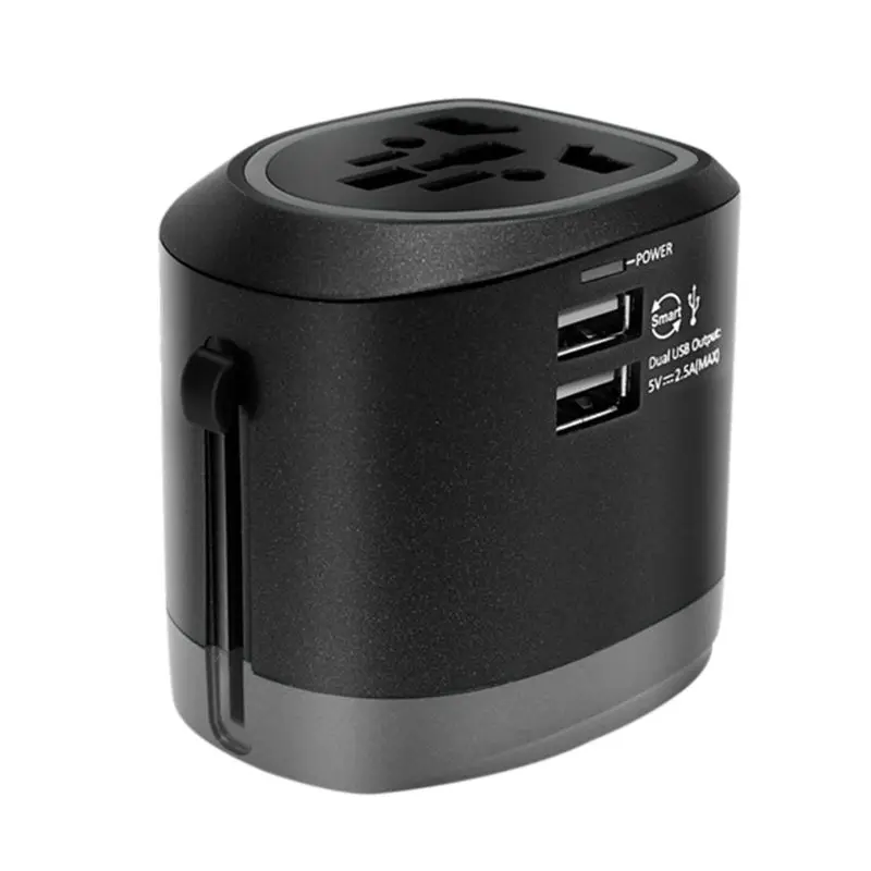 Все в одном Универсальный адаптер питания зарядное устройство с 2.5A 2 USB US AU EU UK Новинка