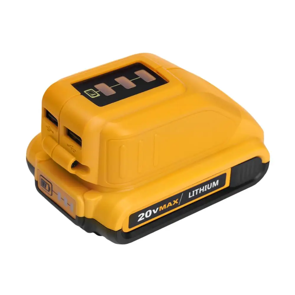 Для Dewalt 14 4 в 18 в/20 новое портативное зарядное устройство с двойным USB-разъемом А |