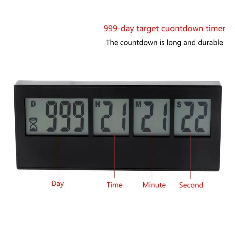 Timer Digital Event Reminder Timer Countdown Clock LCD Screen Alarm For Wedding Retirement Lab Cooking Kitchen Timer