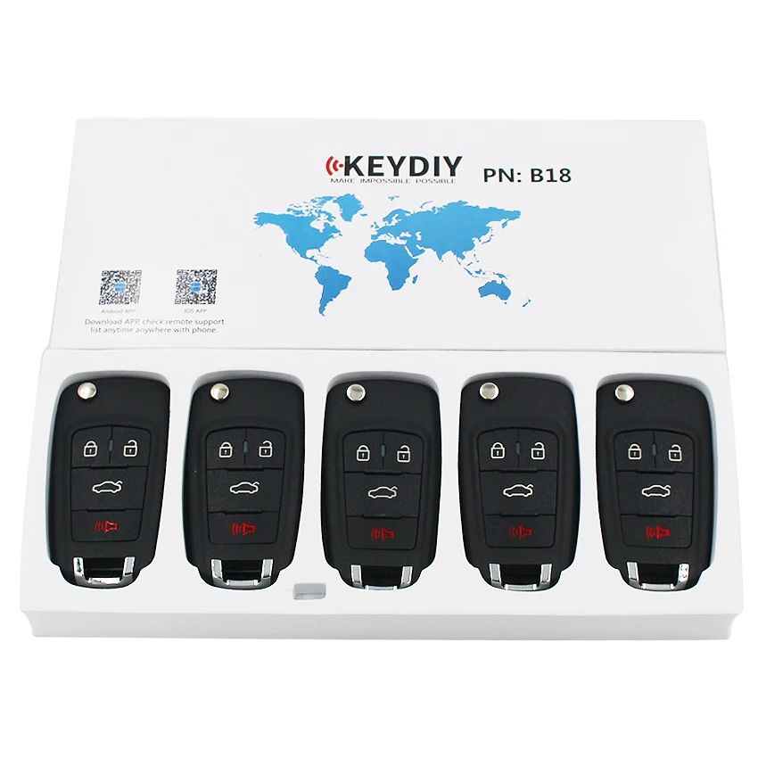 5 шт./лот KEYDIY B серии B18 3+ 1 кнопка универсальный KD пульт дистанционного управления для KD900 KD900+ URG200 KD-X2 мини KD 4 кнопки