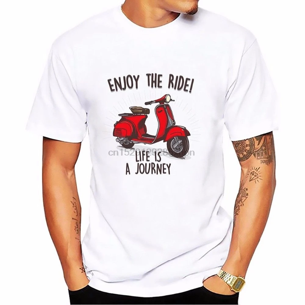 Классическая футболка Vespa Enjoy the Ride Trump sweat Спортивная футболка|Футболки| |