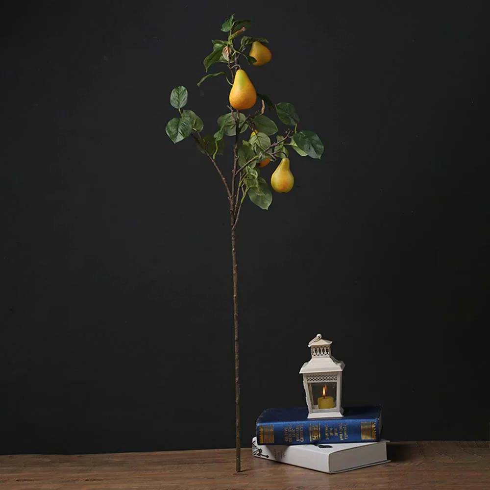 

1Pc Artificial Fruit Living Room Home Decoration Fake Fruit Flower Arrangement Floral Berry Simulation Pear Branch Arrangement