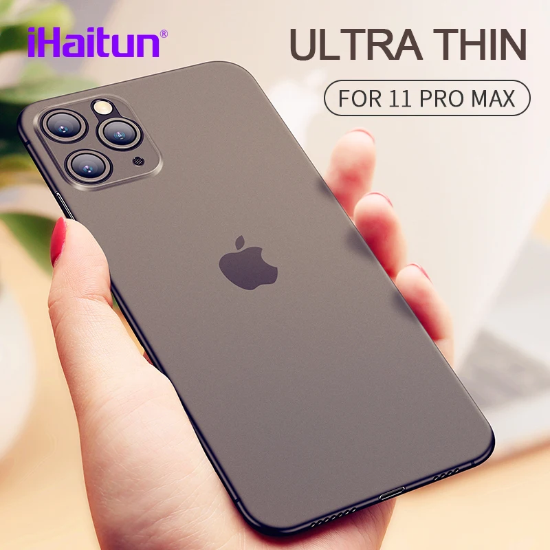 IHaitun роскошный 0,4 мм чехол для телефона для iPhone 11 Pro MX чехол s ультра тонкий прозрачный задний Тонкий чехол для iPhone X 10 8 7 Plus