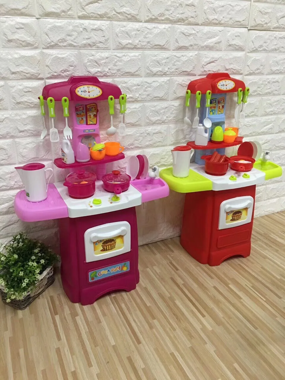 Детский игровой домик для приготовления пищи, кухонный игрушечный светильник для девочек, Настольная посуда