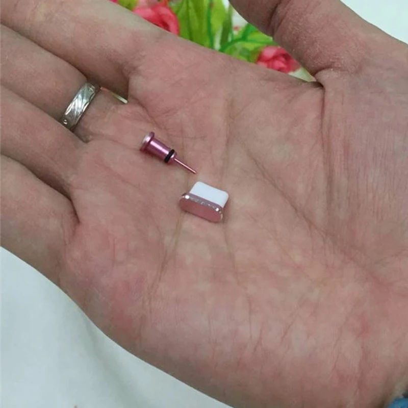 Type-C порт для зарядки телефона 3,5 мм разъем для наушников sim-карты Тип C разъем для защиты от пыли для samsung S9 S8 A5 A7 huawei P9 P10 - Цвет: PK