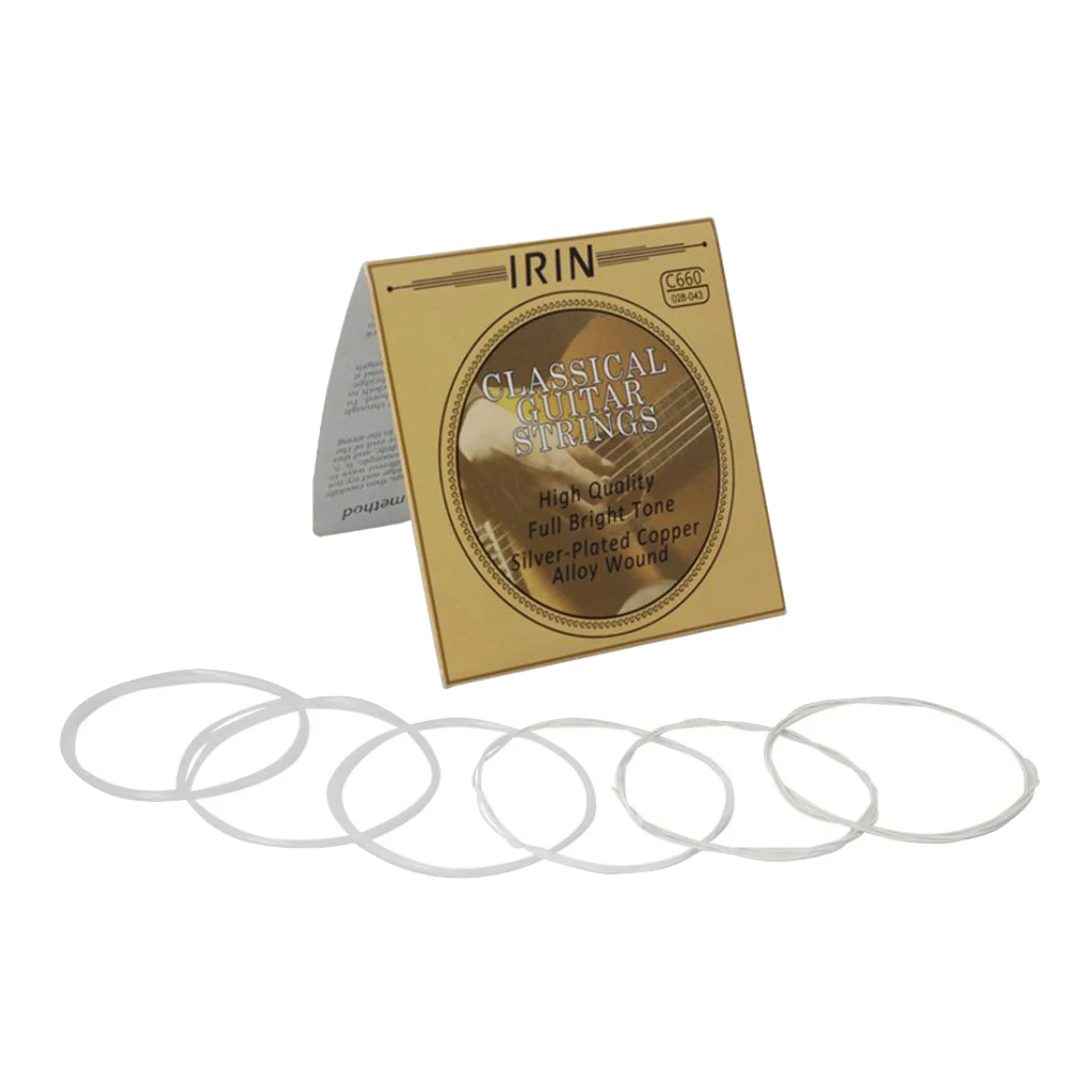 Finest 6pcs Metal Nylon Strings Clear Sound for Classical Guitar Parts
