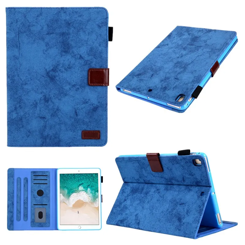 Чехол для ipad 9,7 / pro 9,7 дюймов 5/6 ipad 5/6th чехол для бизнес класса люкс Ретро стент карты кожаный Стенд Смарт Air Air2 чехол