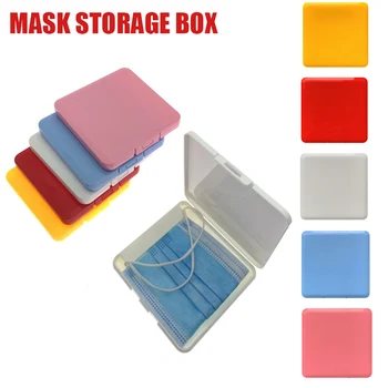 

5pcs/lot Dustproof Face Mask Organization PP Material Band-aid Bill Mask Storage Case Temporary Save Mask Clips Box Container