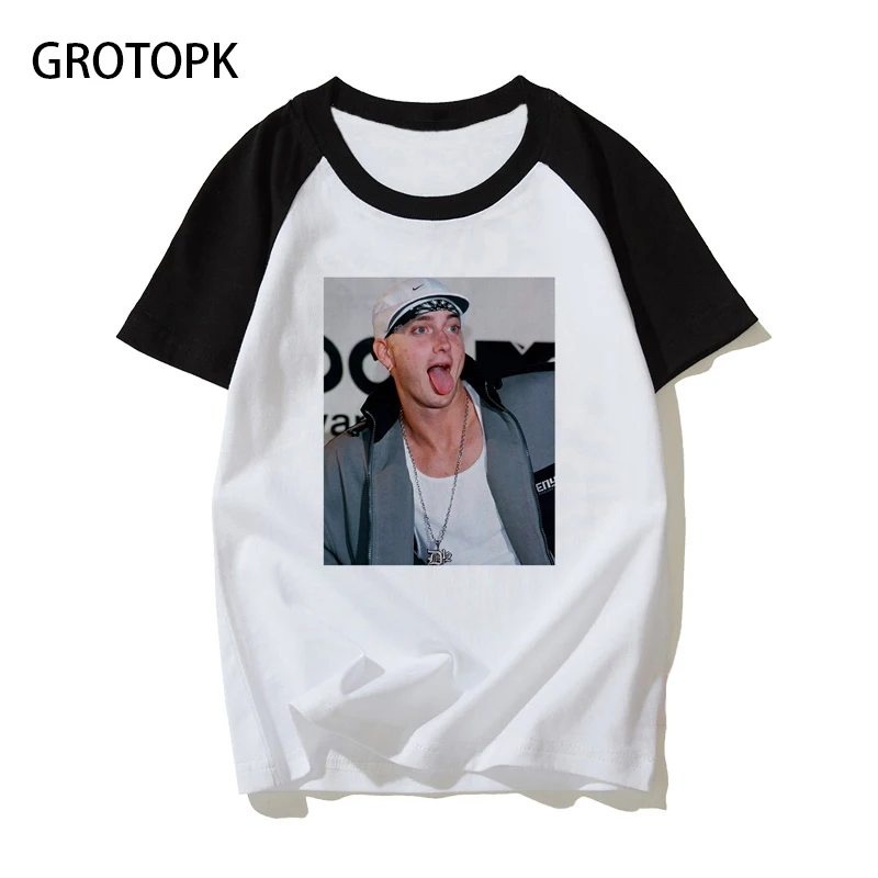 

Eminem Printed Women Short Sleeve Tshirts Men's T-Shirt Plus Size Loose Shirt Tops