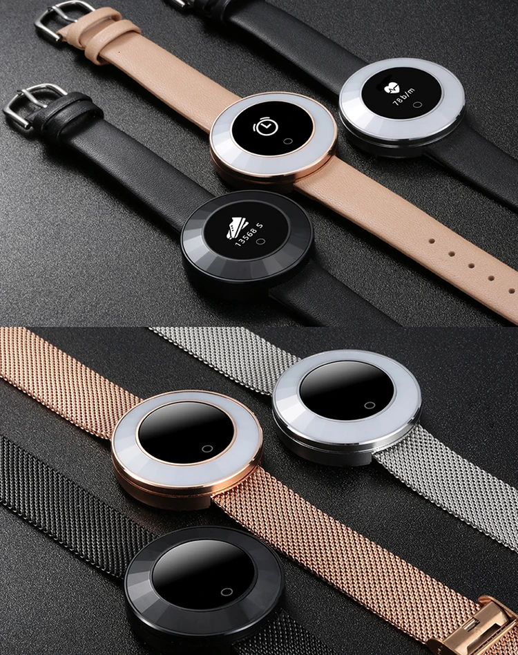OLED экран керамические Bluetooth Смарт часы для женщин сердечного ритма кровяное давление Браслет Водонепроницаемый женский спорт для Apple Iphone