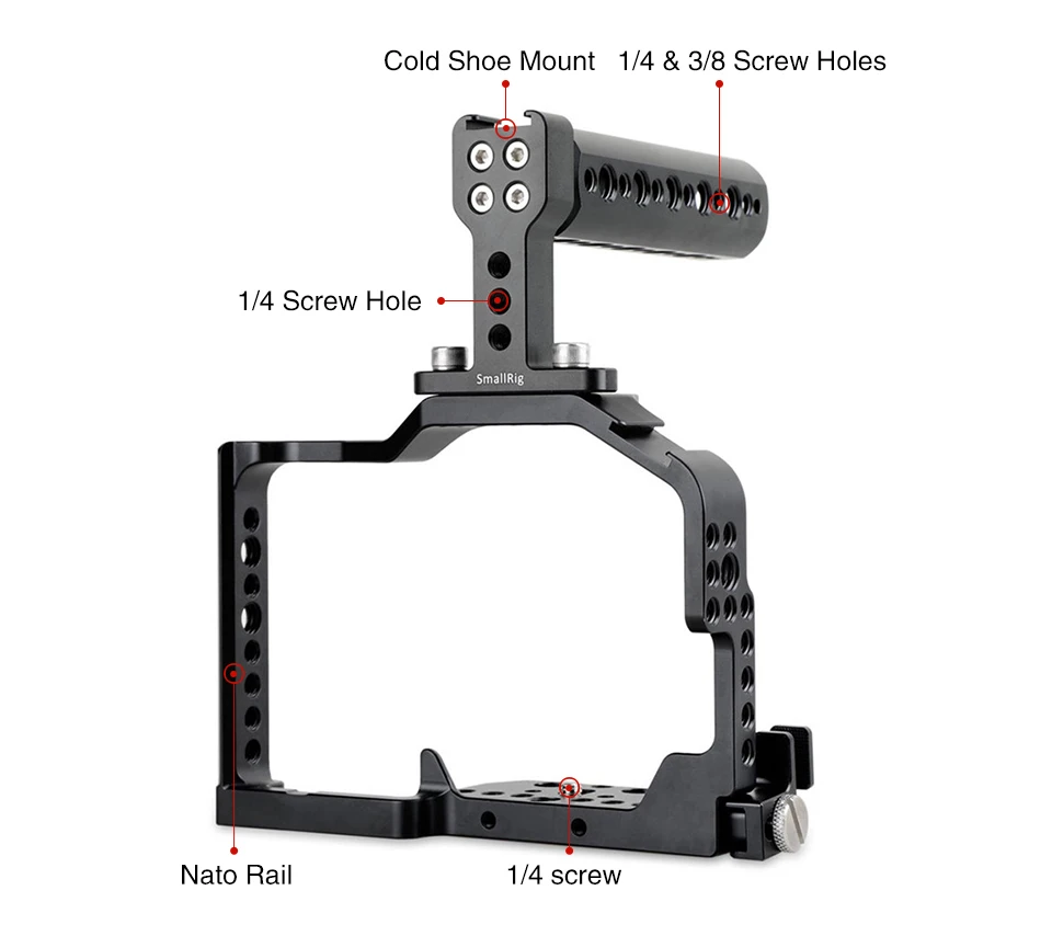 SMALLRIG GH4 камера клетка Комплект для Panasonic DMC-GH4/GH3 камера с верхней ручкой Ручка HDMI кабель зажим форма установки 1980