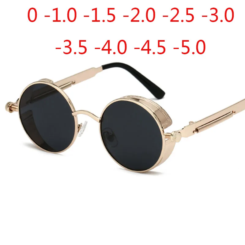Золотистые металлические поляризационные солнцезащитные очки, Готический стимпанк, винтажные защитные очки, солнцезащитные очки по рецепту 0 0,5 1,0 2,0 To 5,0|Женские солнцезащитные очки|   | АлиЭкспресс
