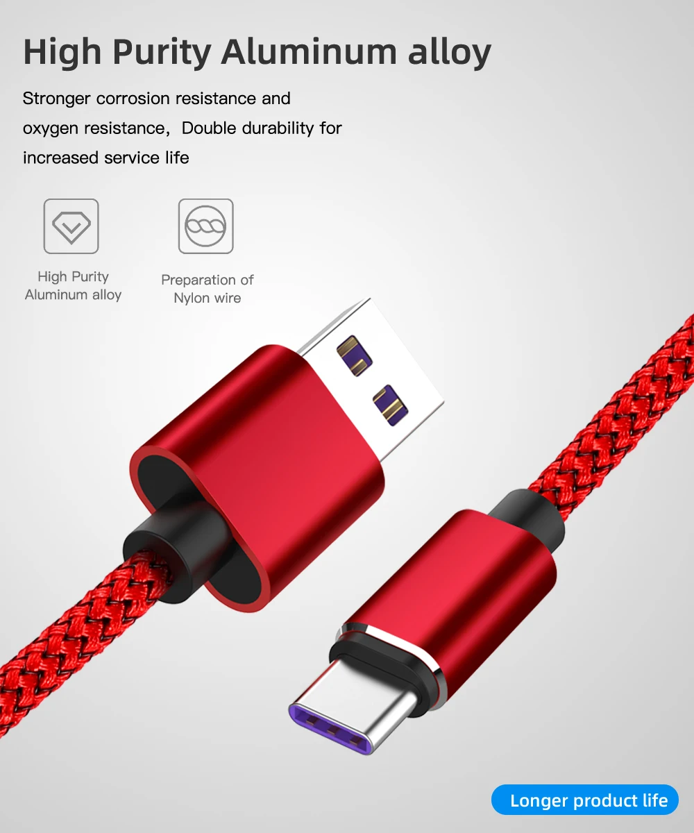 USB C кабель 5A Super charge type C кабель для huawei p20 lite Xiaomi Быстрая зарядка быстрое зарядное устройство кабель для samsung S9 8 Note 9