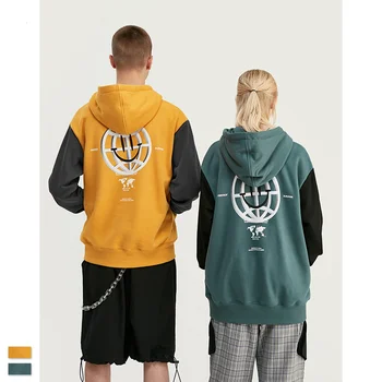 

Cooo Coll 19SS Men Women Long Sleeve Hoodies Streetwear Hip Hop Casual Winter Digital Print Color Matching Sweatshirt Tops