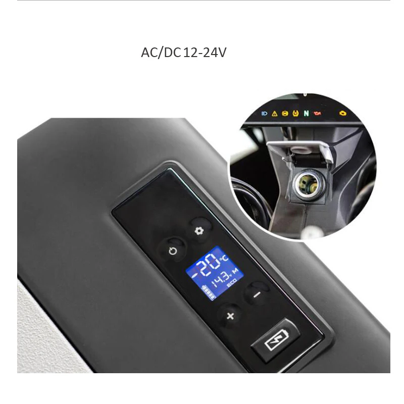 Auto refrigerator 15L Auto compressor refrigeration home double use 12v24v frozen small smart refrigerator with App home fridge