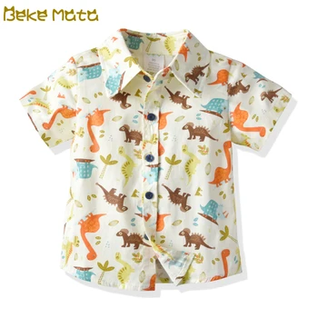 

Kids Shirt For Boy 2020 Summer New Baby Boys Shirts Cartoon Dinosaur Toddler Boy Clothes Short Sleeve Cotton Children Clothing