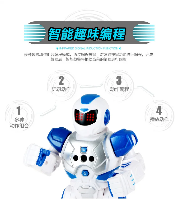 Интеллектуальный робот с дистанционным управлением, устройство для распознавания жестов, программирование, зарядка, электрическое пение