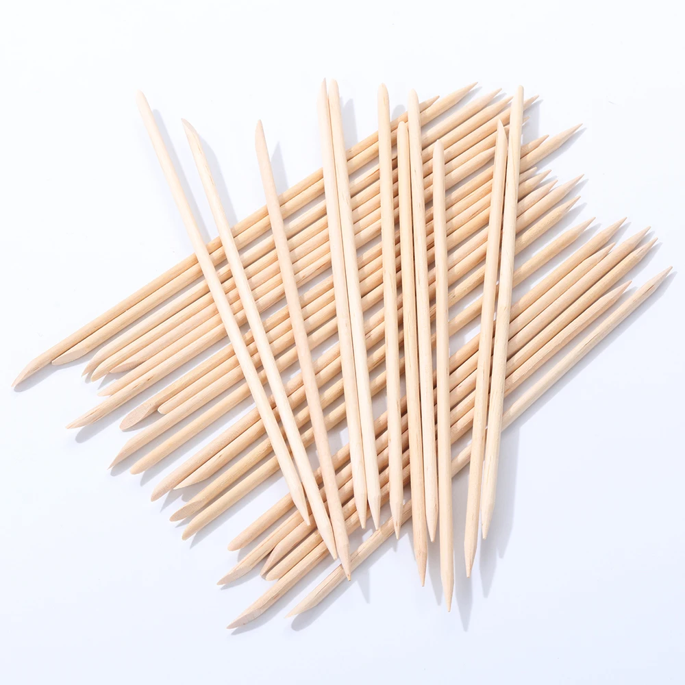 Палочки из оранжевого дерева для кутикулы 3 размера инструмент удаления вилки