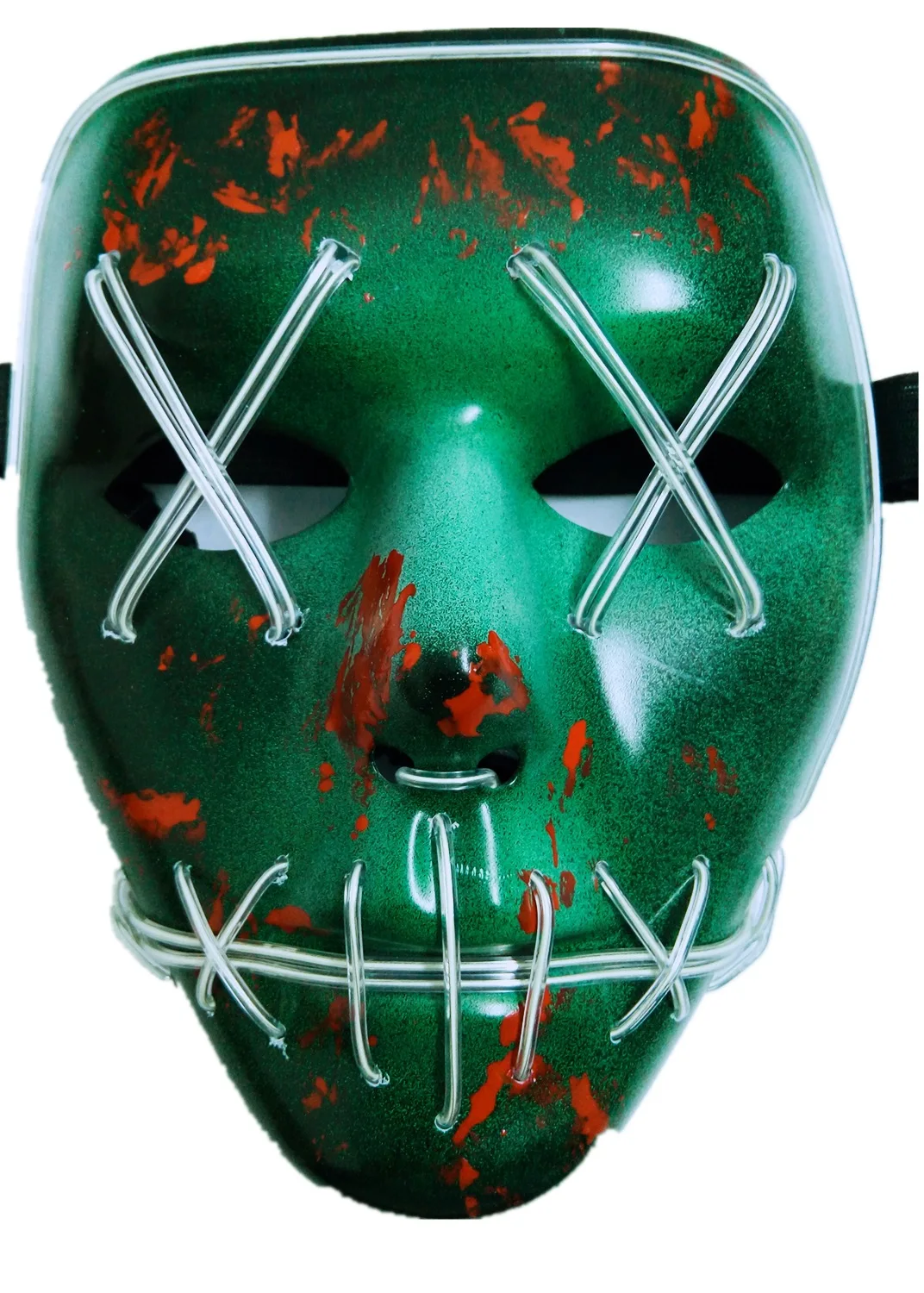 Luminous Mask EL Cold Light Halloween Shock Green End Bloody Horror Mask LED Party Mask