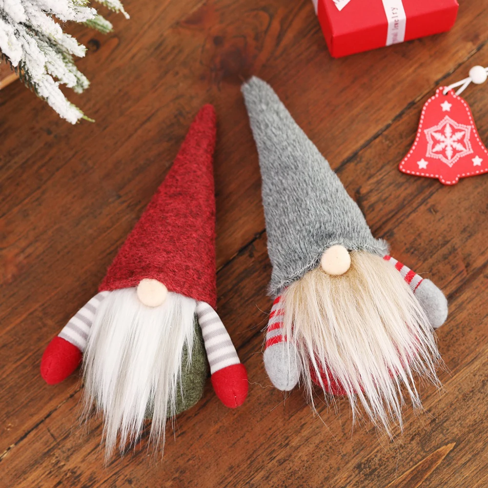 

1PC Merry Christmas Faceless Gnome Doll Santa Claus Xmas Tree Ornament Hanging Elf Decoration Toy for Kids 2020 Gift