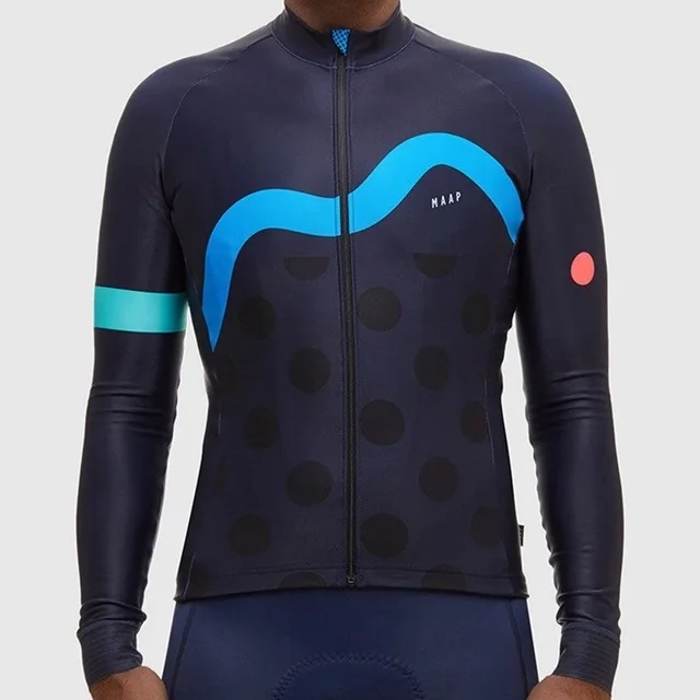 MAAP camisa de ciclismo M flag base LS велосипедная футболка с длинным рукавом, весна, MTB велосипедная рубашка, Мужская гоночная футболка met lange mouwen - Цвет: 2
