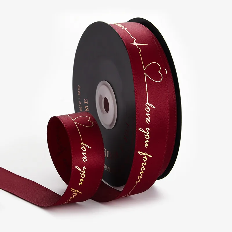 5/10m Satin Ribbon Bronzing Christmas Decorative tape DIY bow Bouquet Cake Gift Wrapping Sewing Products For Crafts Needlework satin ribbons ribbon decoration ribbon supplies