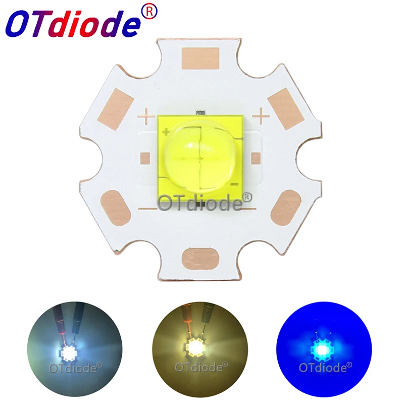 Светодиодный диодный излучатель XHP70.2 XHP50.2 20 Вт 7070 3 в 6A холодный теплый белый синий