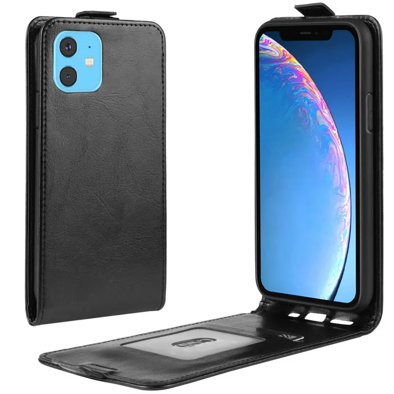 

For Apple iPhone 11 Pro 5.8" Flip Leather Case for iPhone 11 Pro Max 6.5" 6.1" Retro Wallet Cover Case Capa Etui Coque Fundas>