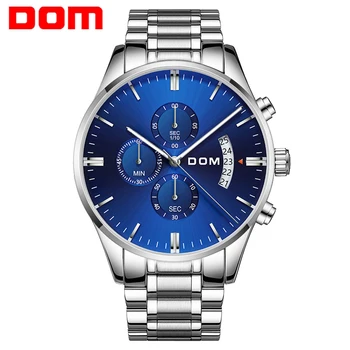 

DOM Chronograph Luminous Waterproof Men Watches Luxury Famous Top Brand Men's Fashion Casual Dress Watch Military Quartz Watches