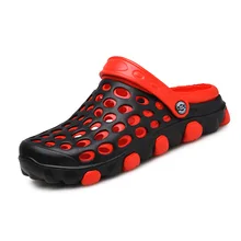 Spring Summer New Style Slipper Men Korean-style Trend Jelly Moccosins Versitile Fashion Porous Shoes Men's