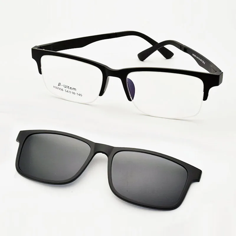 Half Frame Glasses Eyeglasses Mirror Set Sunglasses