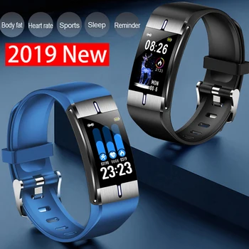 

2019 new health ip68 bracelet fitness smart watch pulse pressure body fat tracker blood Russian sport band arterial measurement