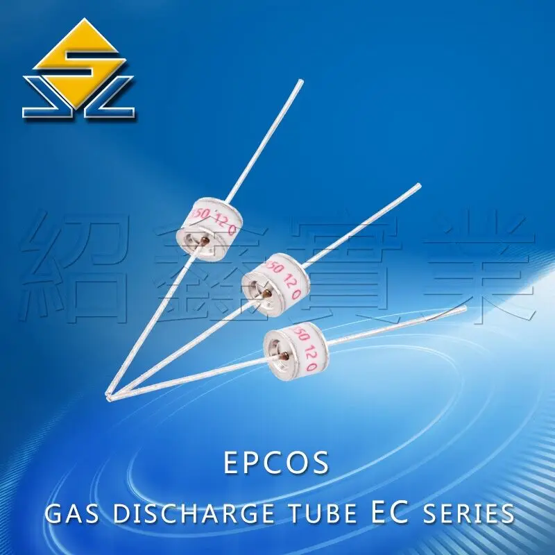 

10pcs/lot ceramic gas discharge tube EC75X EC90X EC150X EC230X EC350X EC470X EC600X 2 feet 75V-600V 2R075-2R600 10KA 8X6 GDT