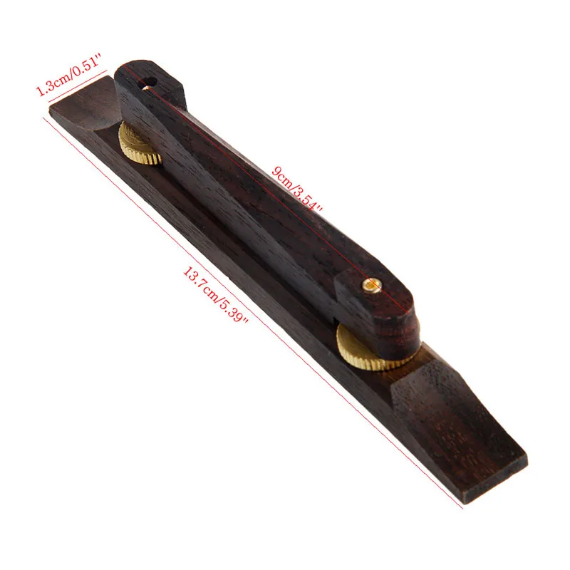 Archtop гитара Ebony Джаз мост часть с золотым покрытием Регулируемый lutier