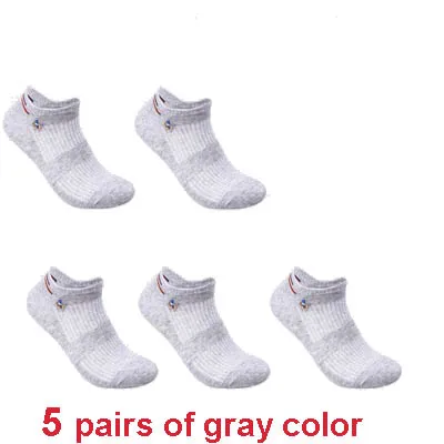5 пар/лот, летние сетчатые дышащие хлопковые носки для мужчин, черно-белые однотонные спортивные мужские носки, тонкие стильные носки Sokken PIER POLO - Цвет: 5 gray